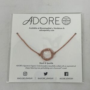 Adore & Swarvosky NWT Organic Rose Gold Bracelet